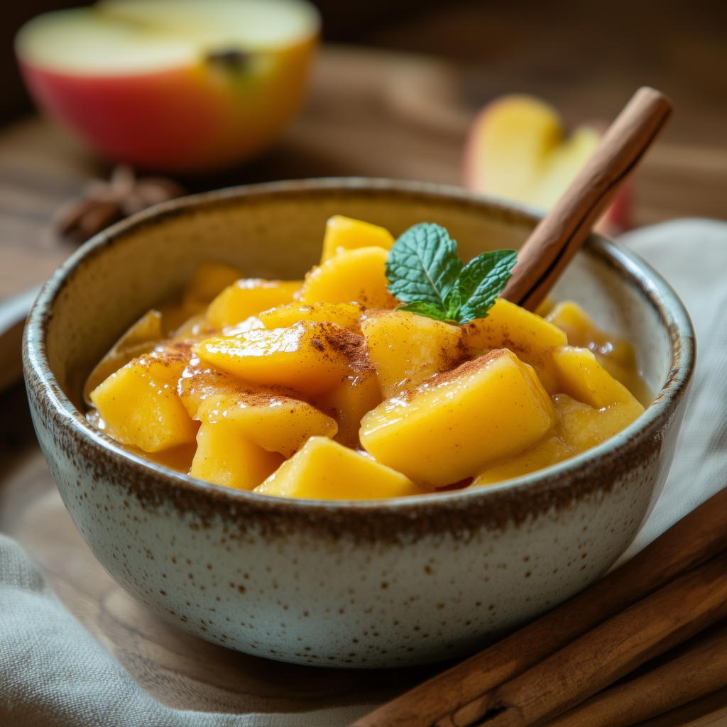 compote pomme mangue sans sucre