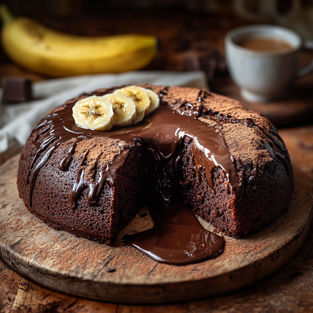 fondant chocolat banane