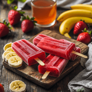 Petite présentation 11 glaces maison fraises bananes sans sucre