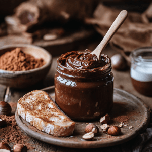 Petite présentation 6 pate a tartiner choco noisettes maison