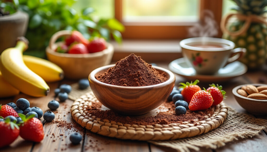 découvrez les bienfaits du chocolat en poudre sans sucre, un délice qui allie plaisir et santé. apprenez comment ce super-aliment peut enrichir vos recettes tout en restant faible en calories, idéal pour les amateurs de chocolat soucieux de leur ligne.