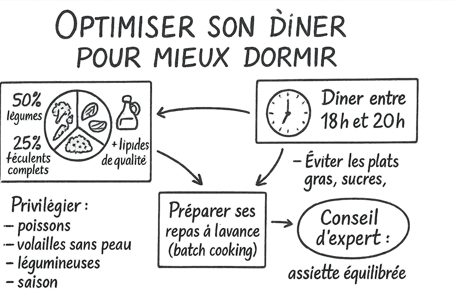 Que manger le soir pour une bonne digestion ? 2 RĂ©sumĂ© visuel de lâarticle