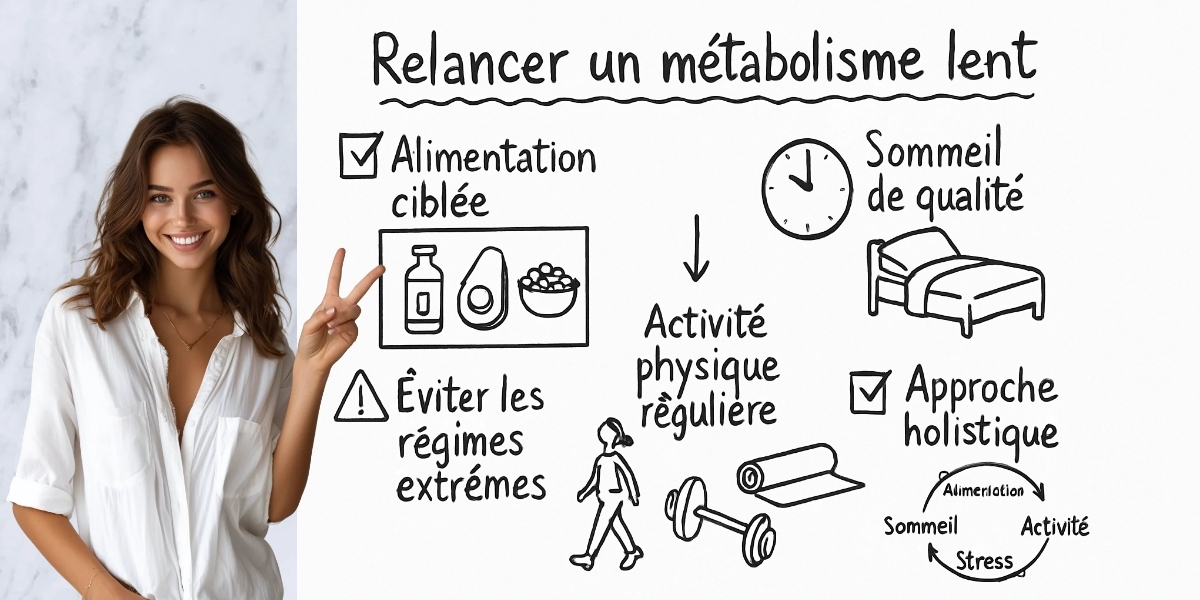 MĂ©tabolisme lent : comment maigrir efficacement 2 RĂ©sumĂ© visuel de lâarticle