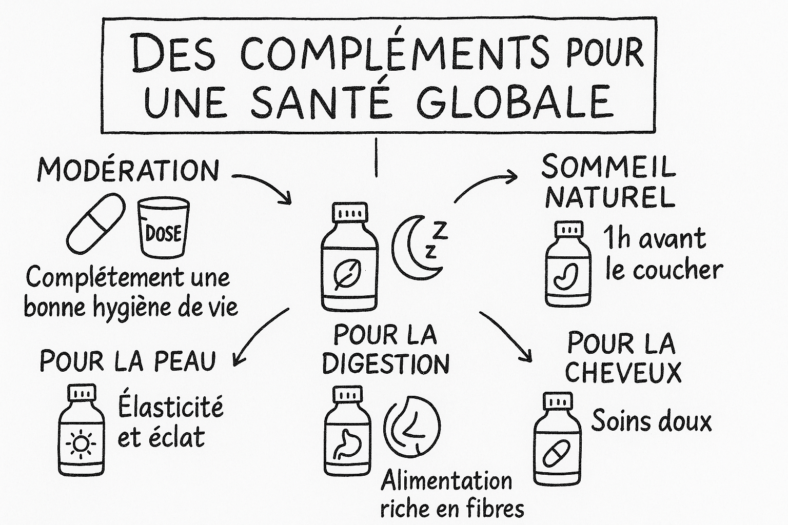 top-5-complements-naturels-2025-sketchnote-sans-sucre-svp top 5 complements naturels 2025 sketchnote sans sucre svp