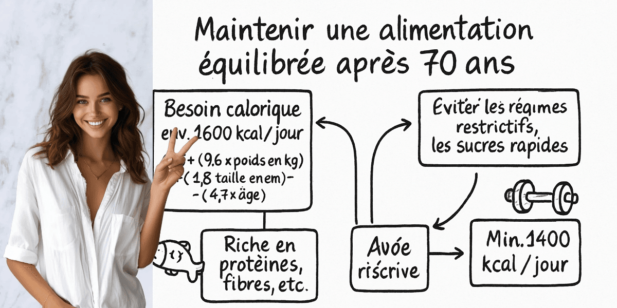 Combien de calories par jour pour une femme de 70 ans 4 Résumé visuel de l’article