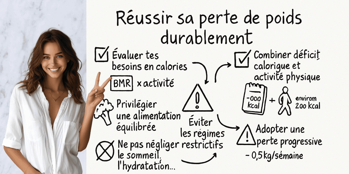 Comment Faire Un Déficit Calorique Efficace 4 Résumé visuel de l’article