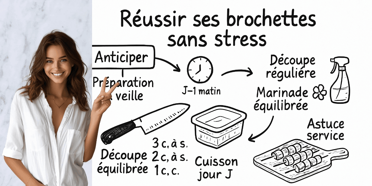 Brochette apéro à faire la veille : le guide malin pour gagner du temps avant la fête 3 Résumé visuel de l’article
