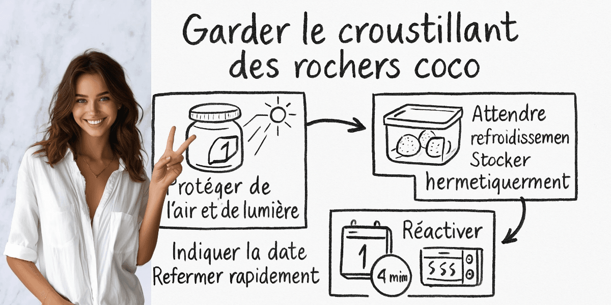 Conservation rocher coco : astuces pour garder croustillant ce dĂ©lice exotique 4 RĂ©sumĂ© visuel de lâarticle