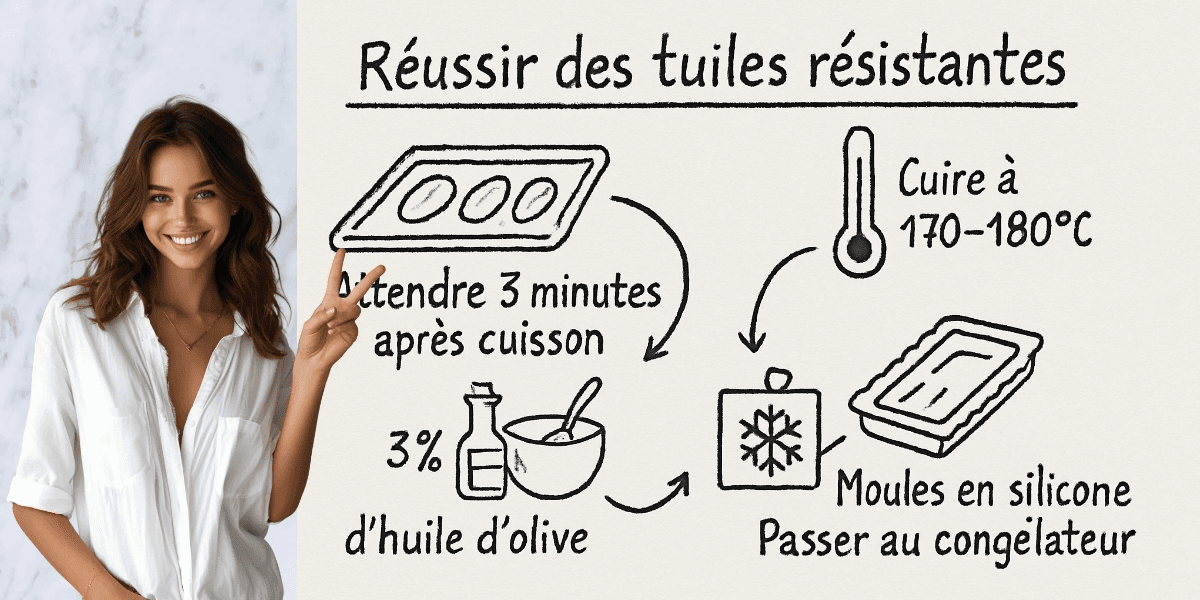 Démoulage tuile salée : techniques infaillibles pour un résultat net et croquant 4 Résumé visuel de l’article