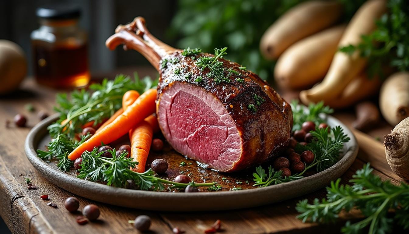 découvrez comment préparer une gigue de chevreuil à la cuisson parfaite et inspirez-vous d'idées d'accompagnement de chef pour sublimer ce plat traditionnel. éveillez vos papilles avec des conseils gourmands et des recettes raffinées pour une expérience culinaire inoubliable.
