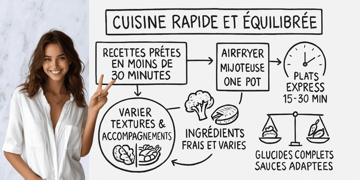Que manger à midi : recettes faciles et délicieuses 4 Résumé visuel de l’article