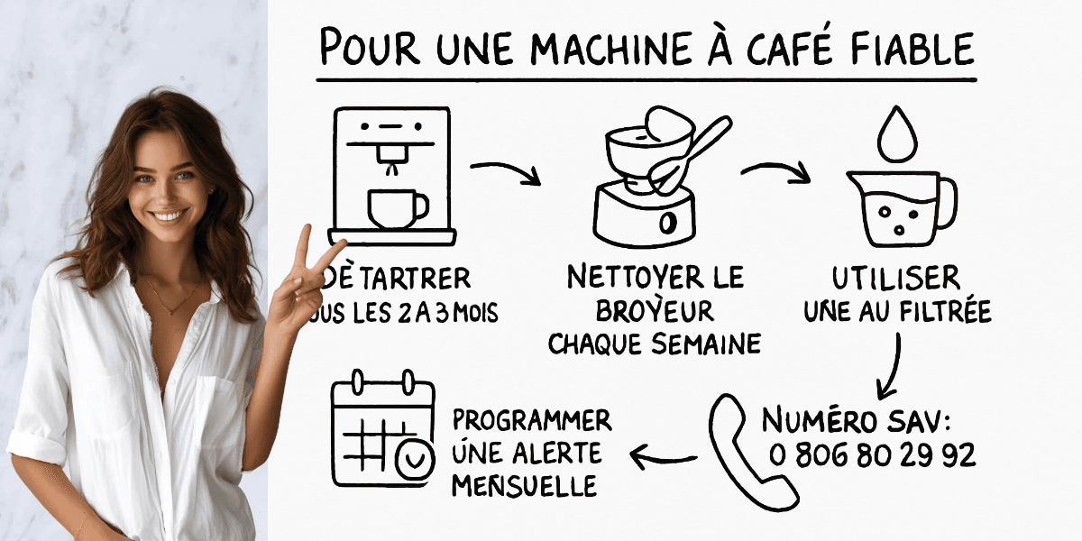 Machine à café Beko problème : diagnostiquer et résoudre les pannes les plus courantes 4 Résumé visuel de l’article