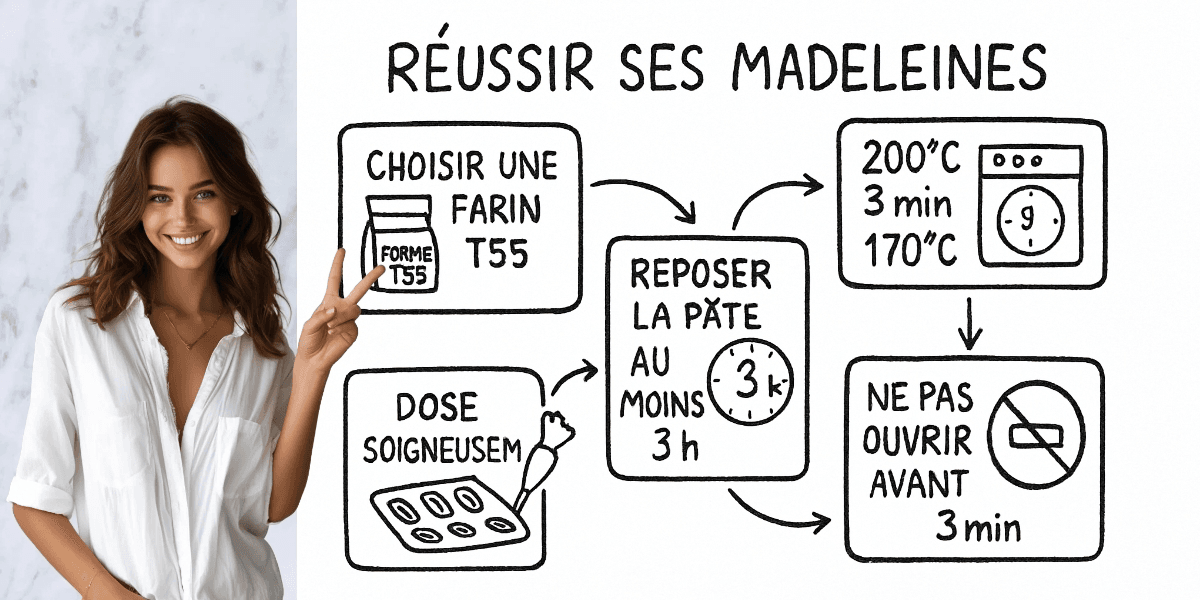 Recette biscuit madeleine Cyril Lignac : le pas-Ă -pas pour un moelleux inratable 4 RĂ©sumĂ© visuel de lâarticle