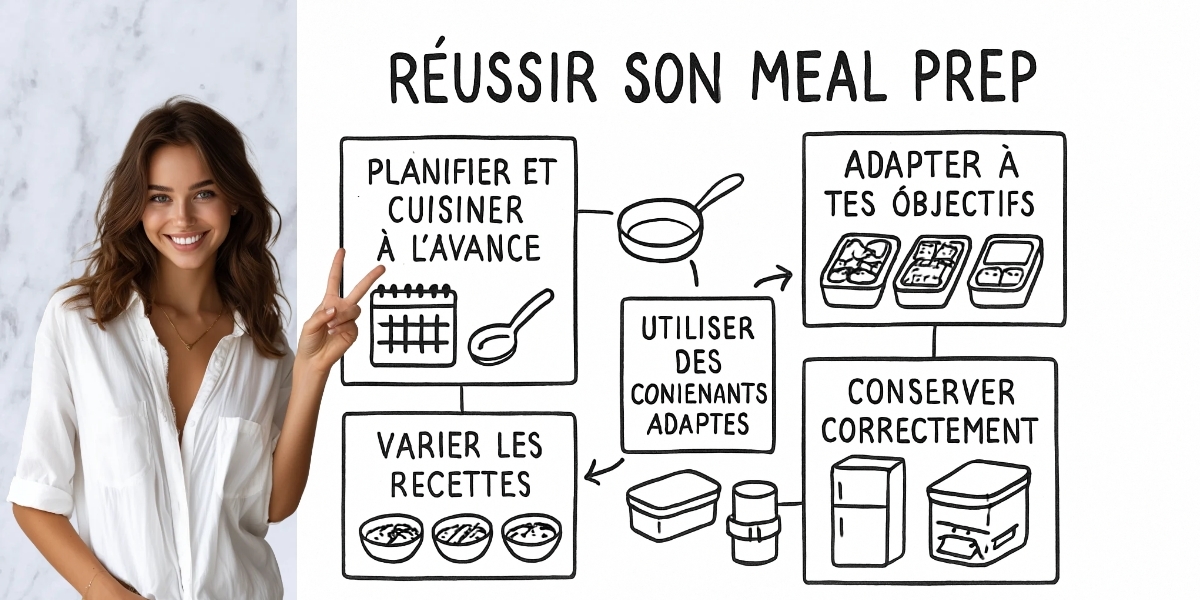 Meal prep : c'est quoi ? 4 RĂ©sumĂ© visuel de lâarticle