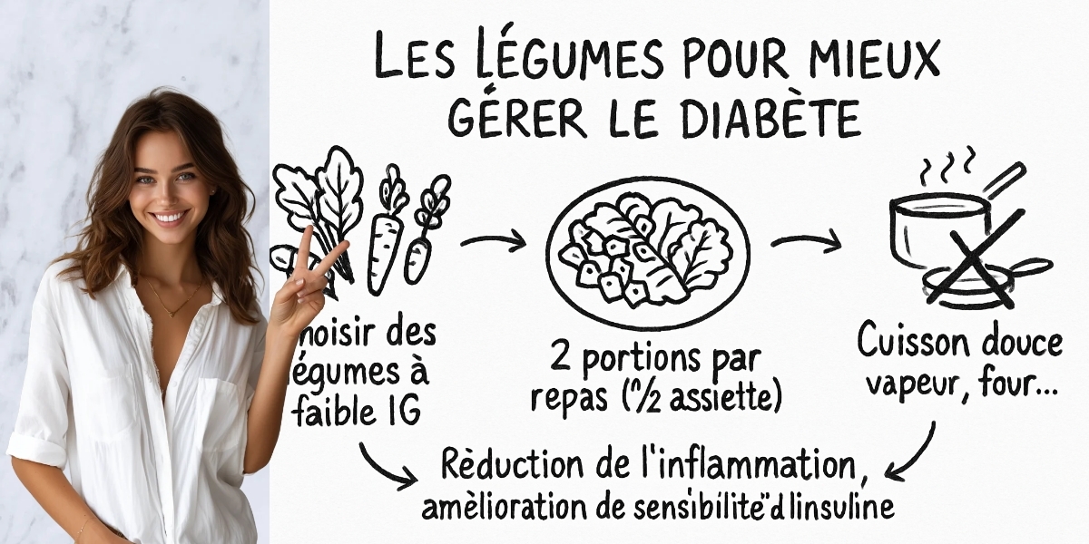 Manger des lĂ©gumes pour contrĂŽler son diabĂšte 4 RĂ©sumĂ© visuel de lâarticle