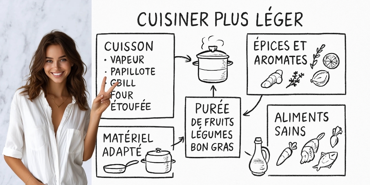 Comment cuisiner sans graisse 4 Résumé visuel de l’article