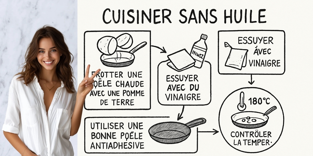 Comment huiler une poĂȘle sans huile 4 RĂ©sumĂ© visuel de lâarticle