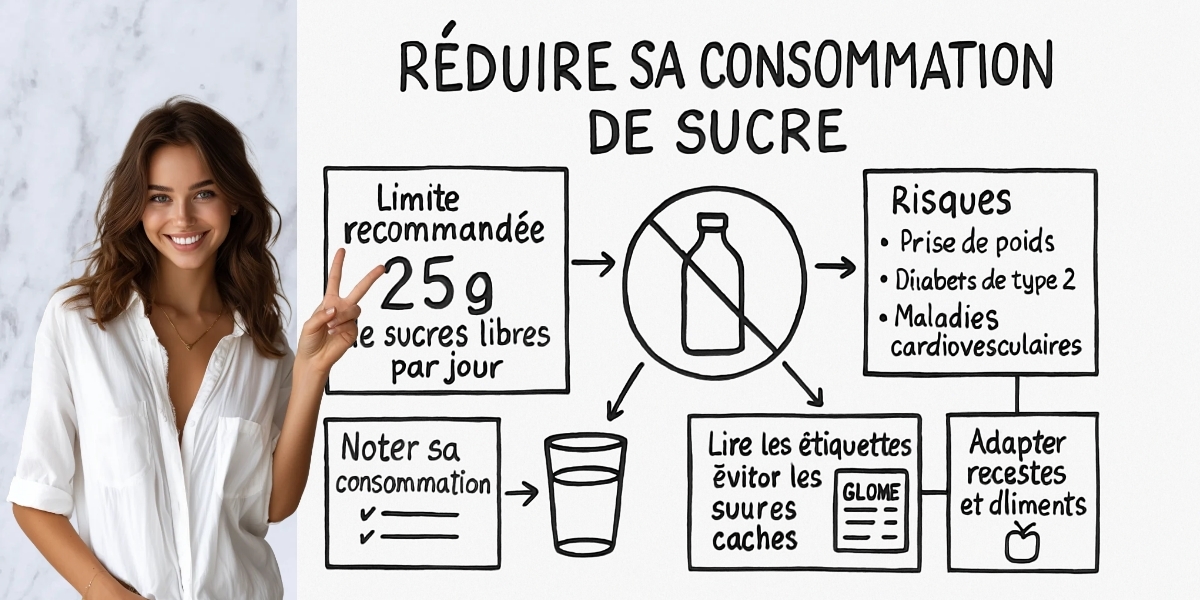 Quelle quantitĂ© de sucre Ă ne pas dĂ©passer par jour ? 4 RĂ©sumĂ© visuel de lâarticle