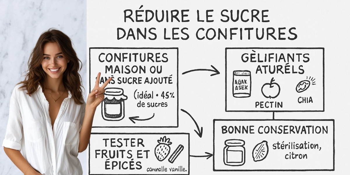 Les confitures les moins sucrées à découvrir 4 Résumé visuel de l’article