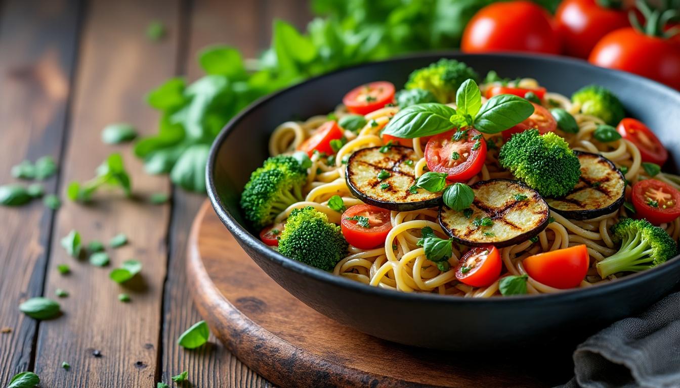 découvrez des recettes simples et savoureuses de pâtes aux légumes, parfaites pour des repas quotidiens équilibrés et gourmands.