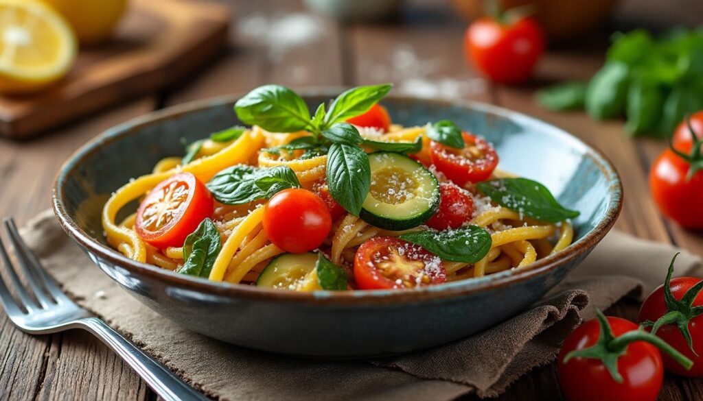 découvrez des recettes simples et savoureuses de pâtes aux légumes, parfaites pour des repas quotidiens pleins de fraîcheur et de saveurs.