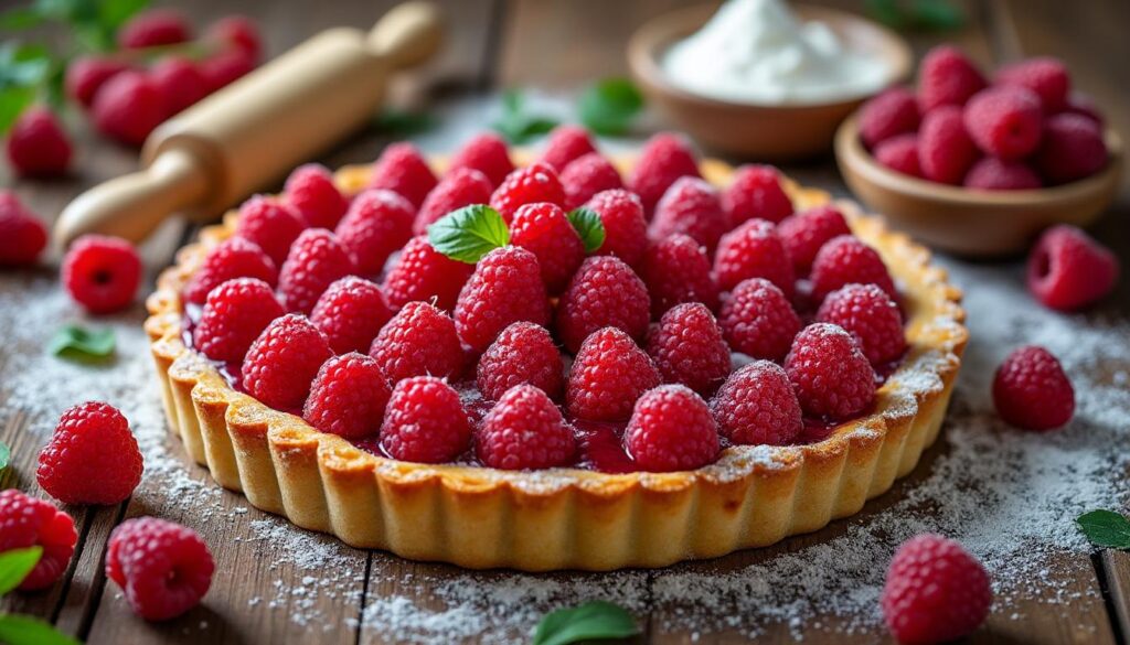 découvrez notre recette facile de tarte à la framboise, parfaite pour toutes les occasions. un dessert gourmand, rapide à préparer et délicieux pour régaler famille et amis.