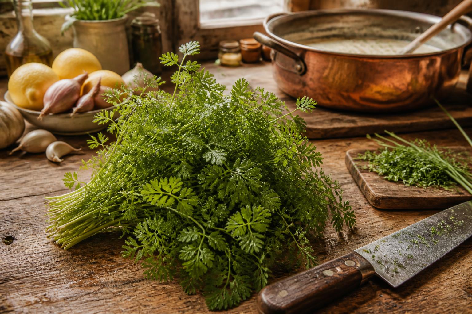 découvrez les bienfaits méconnus du cerfeuil et apprenez comment l'utiliser facilement en cuisine pour sublimer vos plats avec fraîcheur et saveurs.