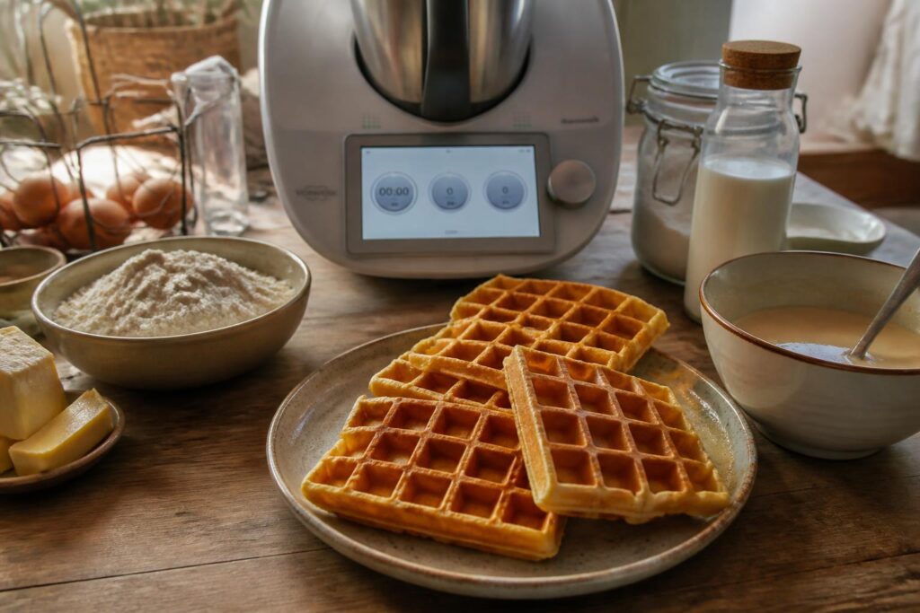 découvrez notre recette facile de gaufre au thermomix pour un petit déjeuner gourmand, rapide à préparer et délicieux à déguster en famille.