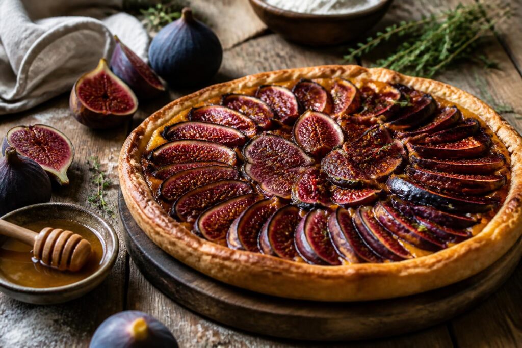 découvrez une recette facile de tarte aux figues, parfaite pour un dessert savoureux et gourmand à partager en famille ou entre amis.