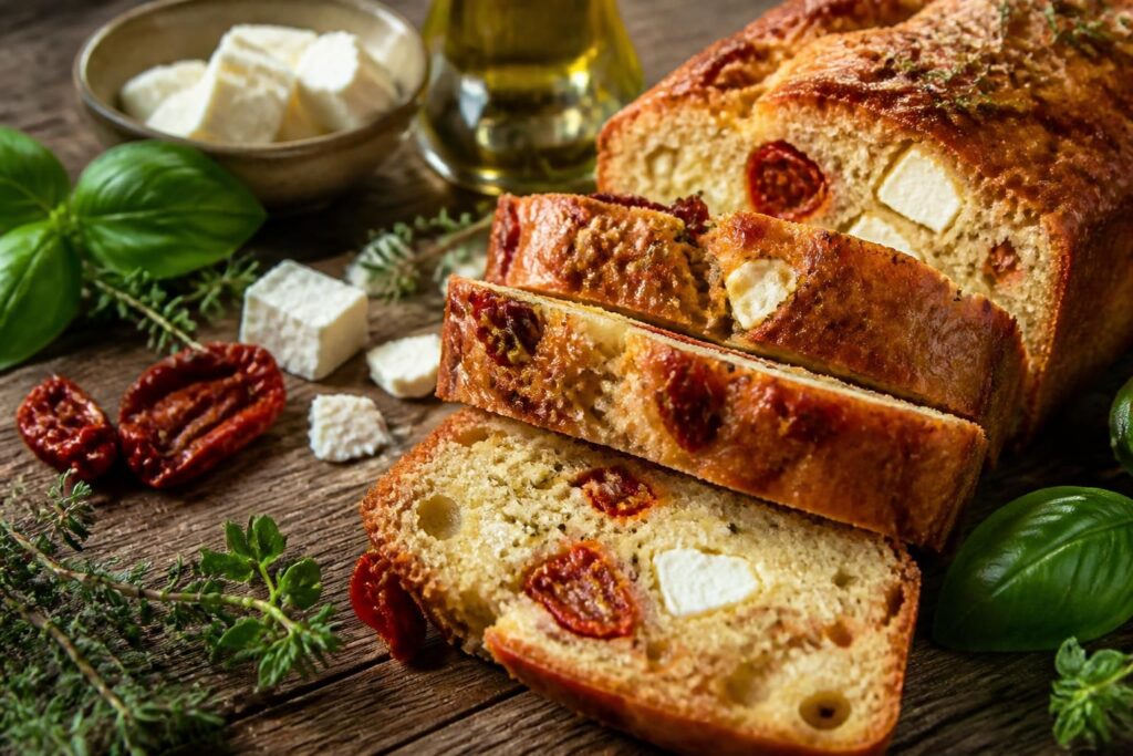 découvrez notre recette facile et savoureuse de cake à la feta et aux tomates séchées, parfaite pour un apéritif ou un repas léger.