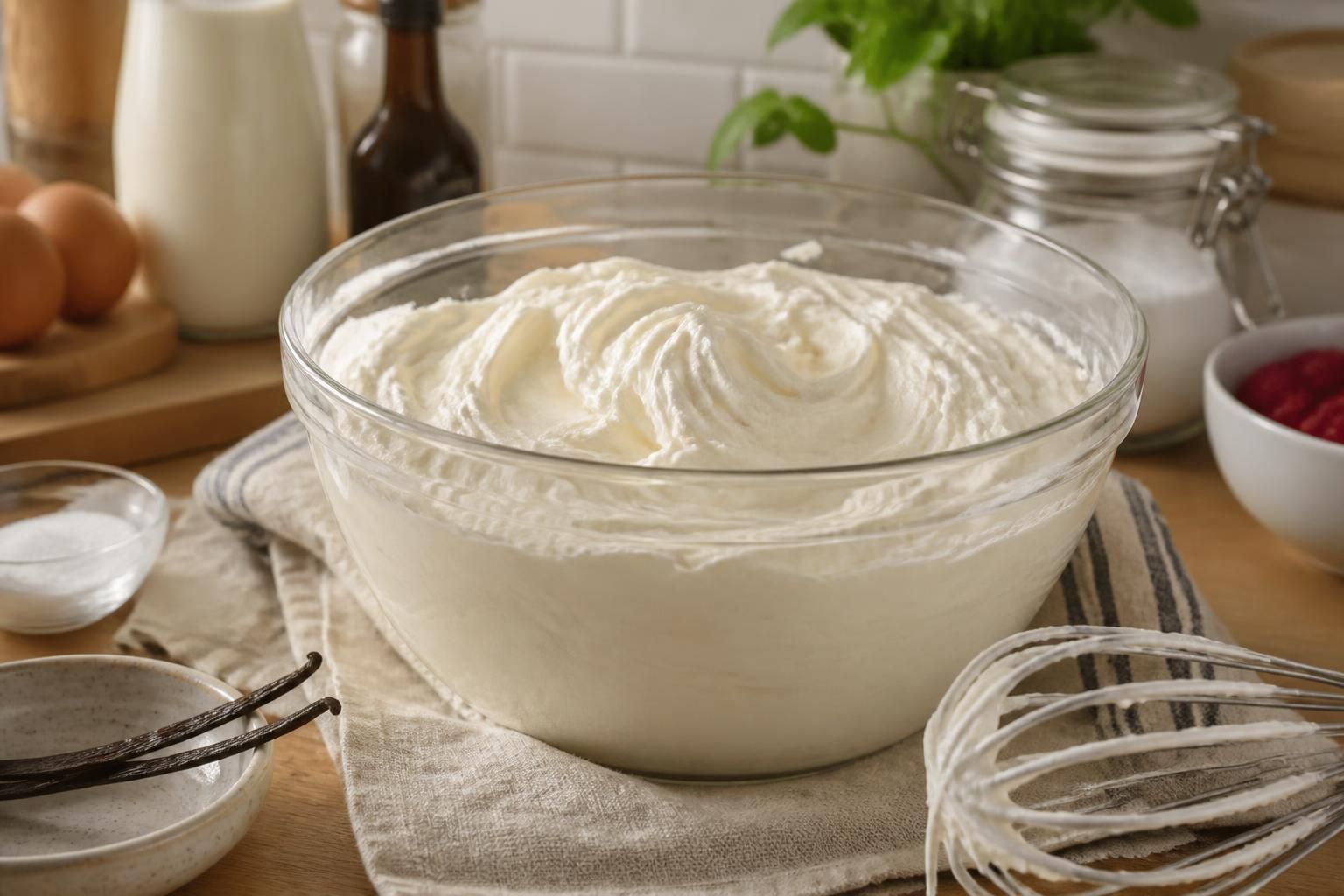découvrez une recette de chantilly maison sans sucre glace, légère et qui tient parfaitement pour accompagner toutes vos douceurs.