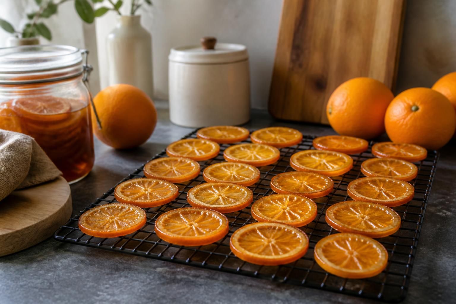 Recette facile pour préparer des oranges confites maison 4 découvrez une recette simple et rapide pour préparer des oranges confites maison, parfaites pour agrémenter vos desserts et pâtisseries.
