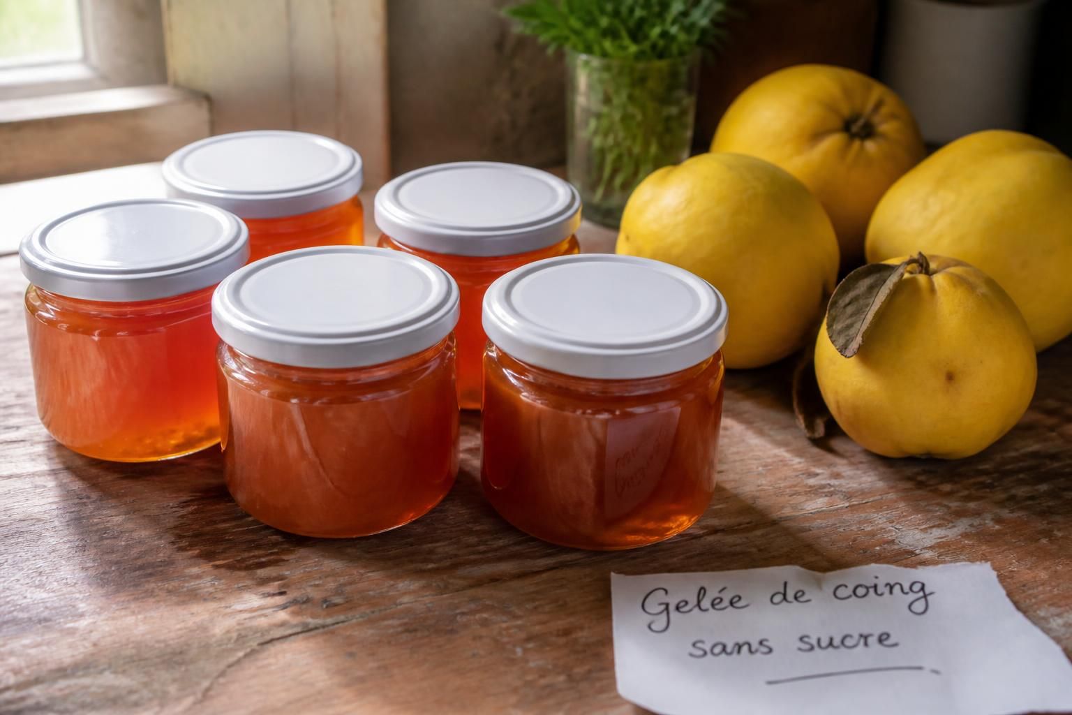 découvrez notre recette naturelle de gelée de coing sans sucre, sans gélifiant, pour une saveur authentique et saine à savourer.