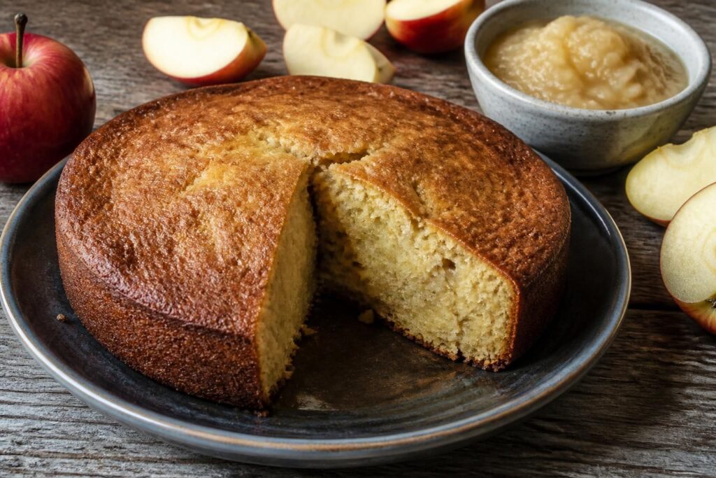 découvrez notre recette de gâteau à la compote de pomme sans sucre ajouté, moelleux et léger, parfait pour une pause gourmande saine et savoureuse.