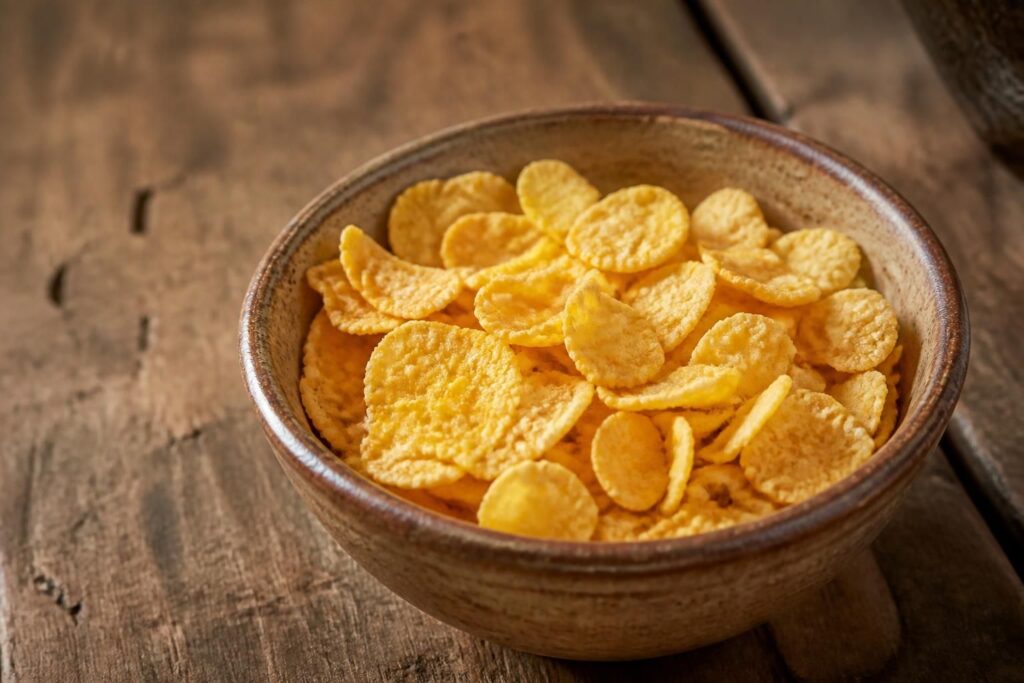 découvrez nos pétales de maïs sans sucre, des corn flakes vraiment naturels pour un petit-déjeuner sain et gourmand.