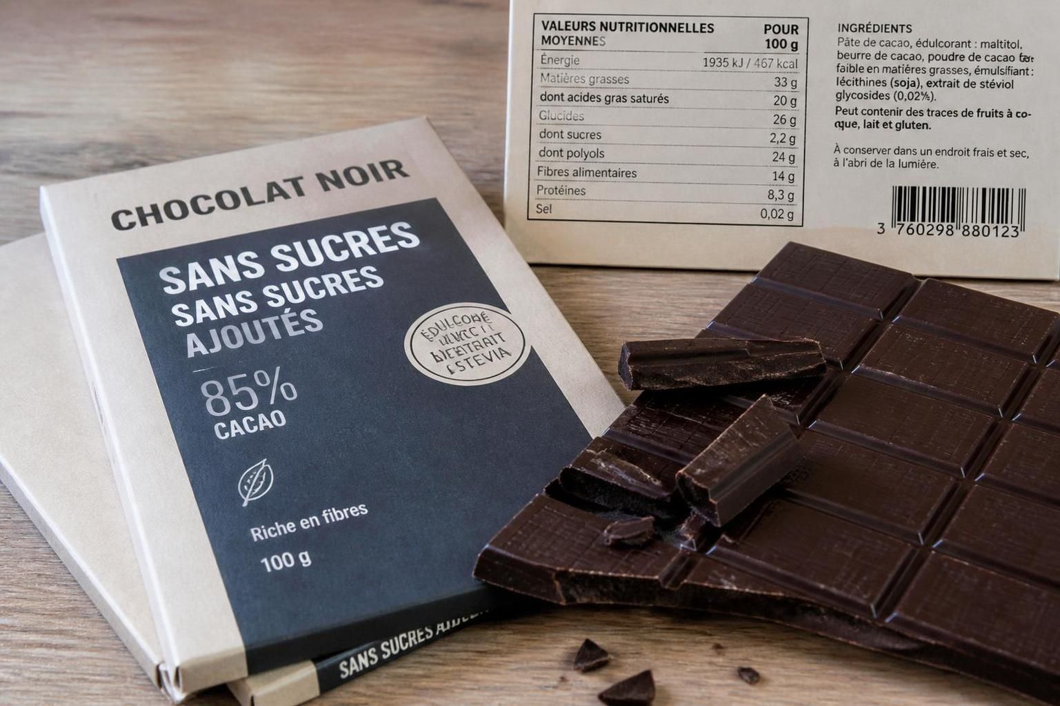 découvrez la différence entre le chocolat sans sucre ajouté et le chocolat sans sucre : leurs ingrédients, goût et bienfaits pour une dégustation gourmande et saine.